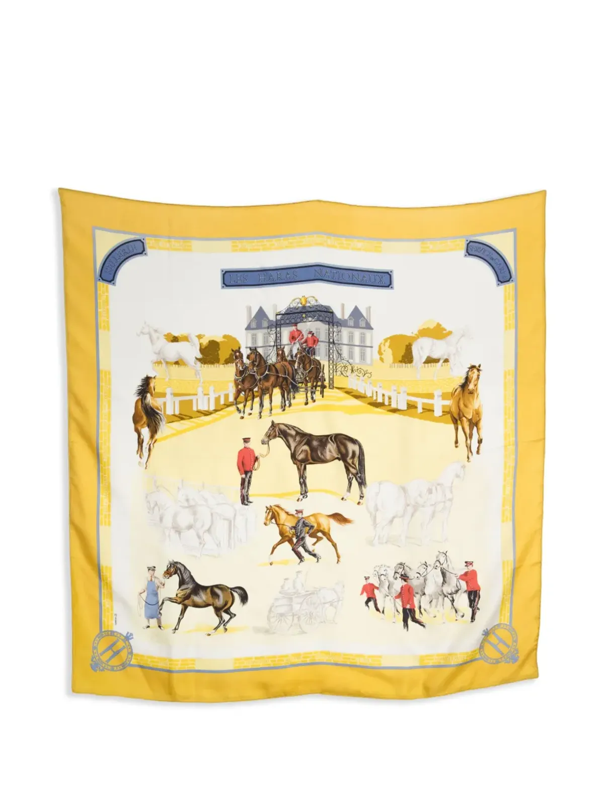Hermès ビンテージ 1989 x Hubert de Watrigant スカーフ - イエロー - 画像1