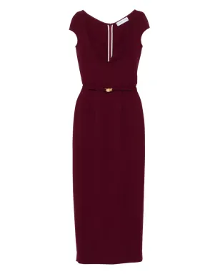 Rowen Rose ベルト付きキャップスリーブ・マキシドレス - サムネイル1