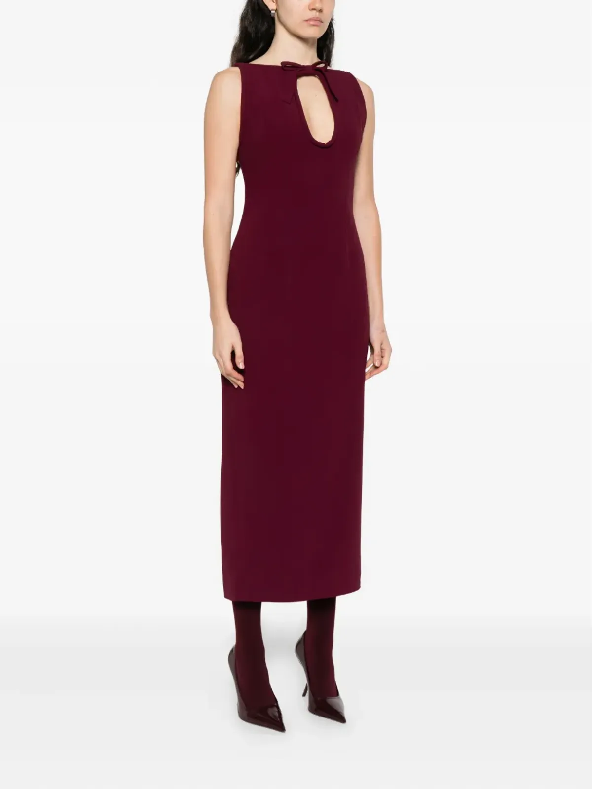 Rowen Rose キーホールネック ノースリーブ ミニドレス - 画像3