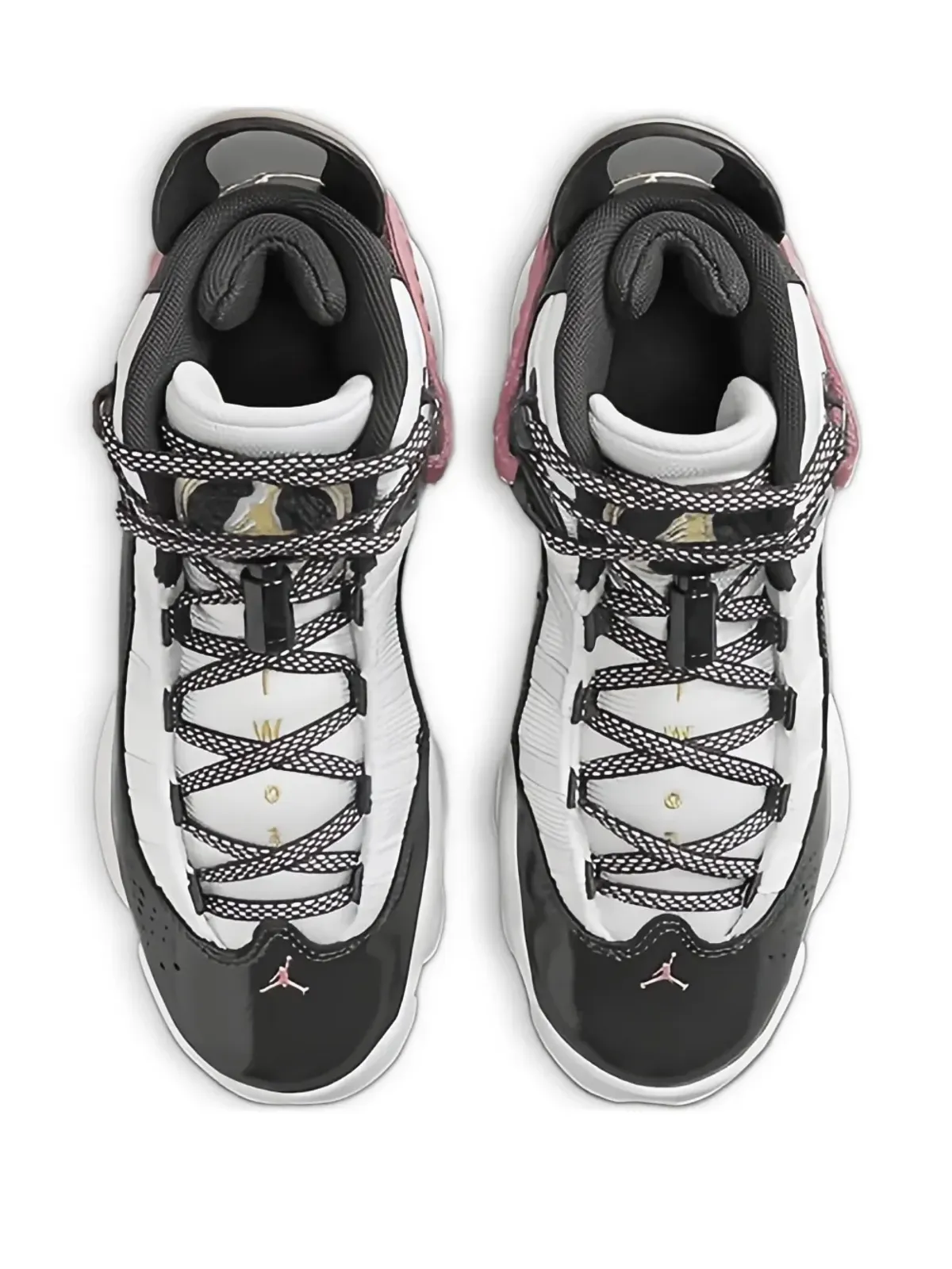 Jordan 6 Rings GS ホワイト/レッドスターダスト/ヴェイパーグリーン/アンスラライト スニーカー - 画像2