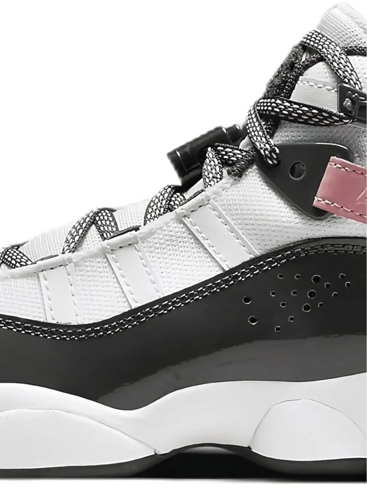 Jordan 6 Rings GS ホワイト/レッドスターダスト/ヴェイパーグリーン/アンスラライト スニーカー - 画像4