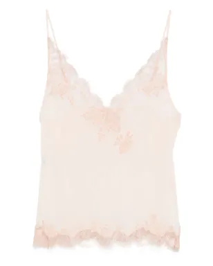 Carine Gilson Caudryレース付きシルクキャミソール - サムネイル1