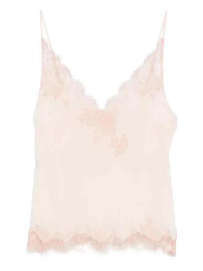 Carine Gilson Carine Gilson Caudryレース付きシルクキャミソールの商品画像