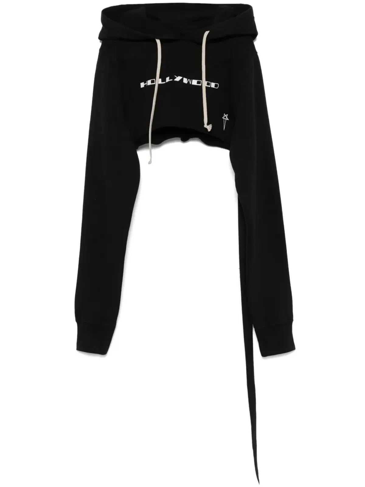 Rick Owens DRKSHDW クロップドフーディ ブラック - 画像1
