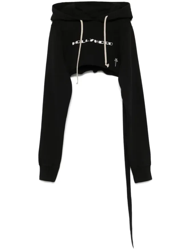 Rick Owens DRKSHDW Rick Owens DRKSHDW クロップドフーディ ブラックの商品画像