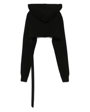 Rick Owens DRKSHDW クロップドフーディ ブラック - サムネイル2