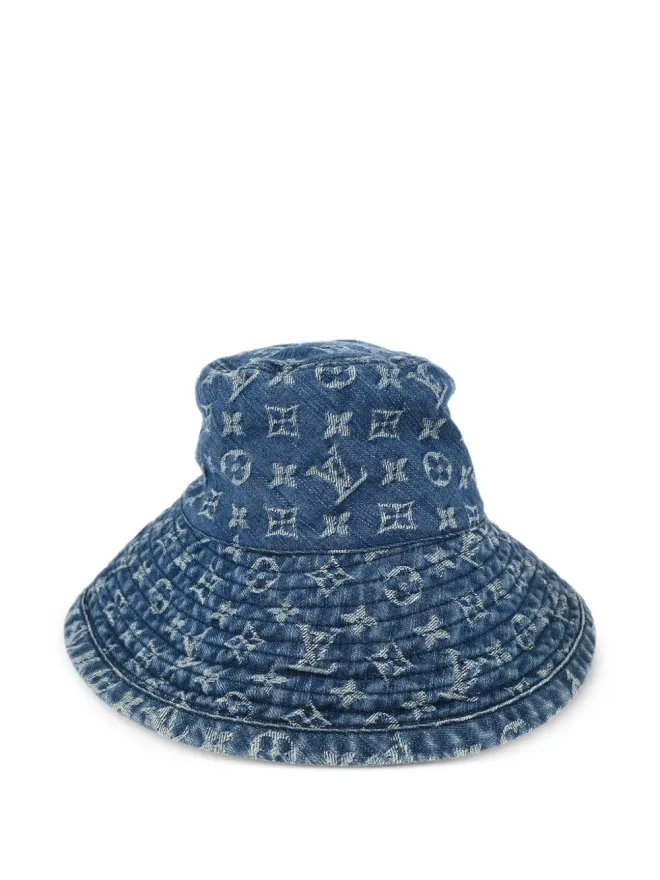 Louis Vuitton Pre-Owned Louis Vuitton ビンテージ 1990-2000年代モノグラムデニム バケットハット - ブルーの商品画像