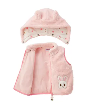 Miki House Rabbit gilet - Pink - サムネイル3