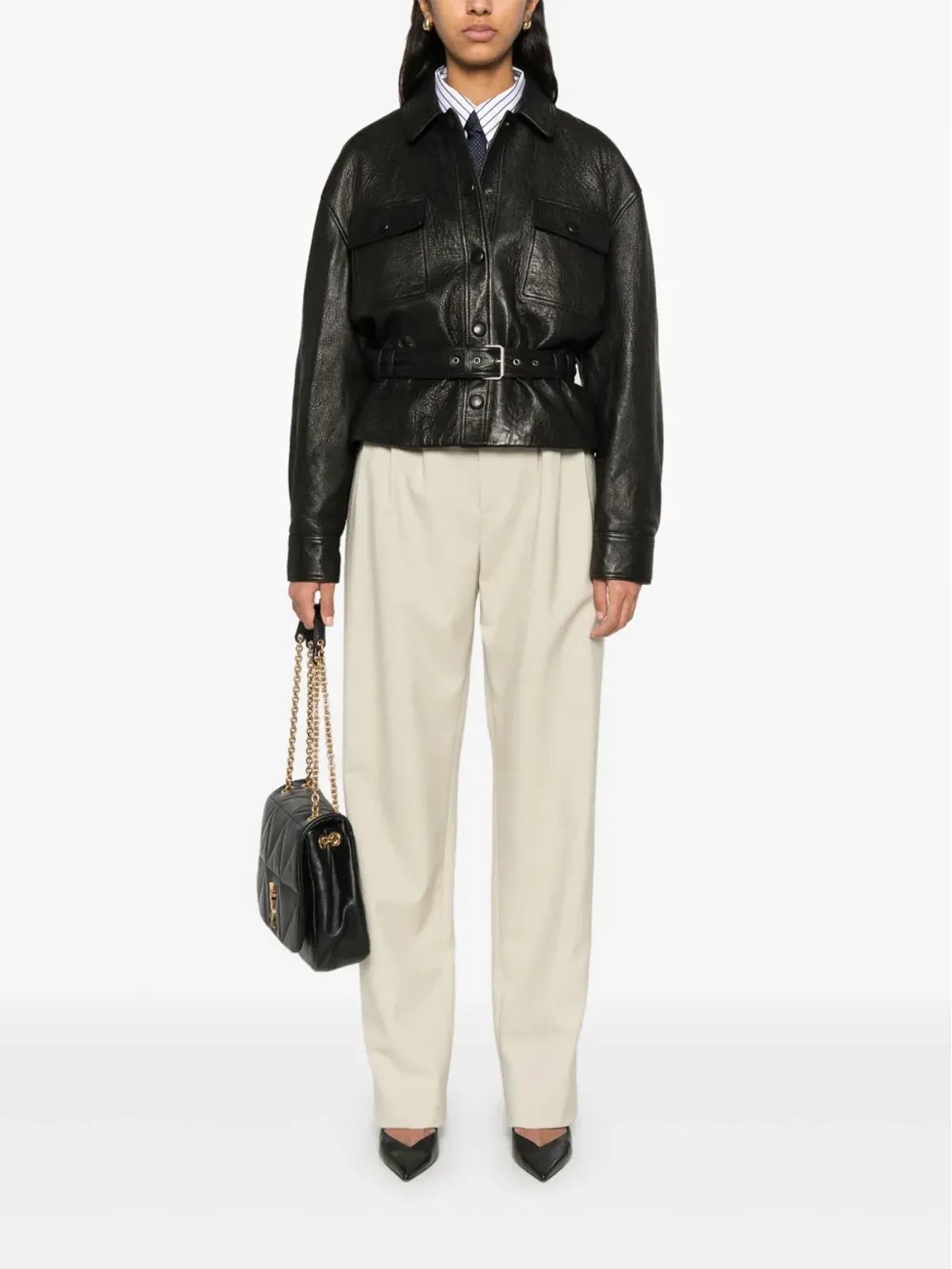 Saint Laurent ウールパンツ - ニュートラルカラー - 画像2