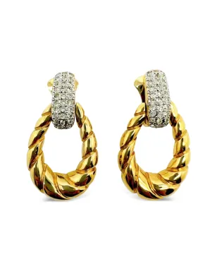 Jennifer Gibson Jewellery 1990年代ビンテージ ドアノッカーピアス クリップオン - ゴールド - サムネイル1