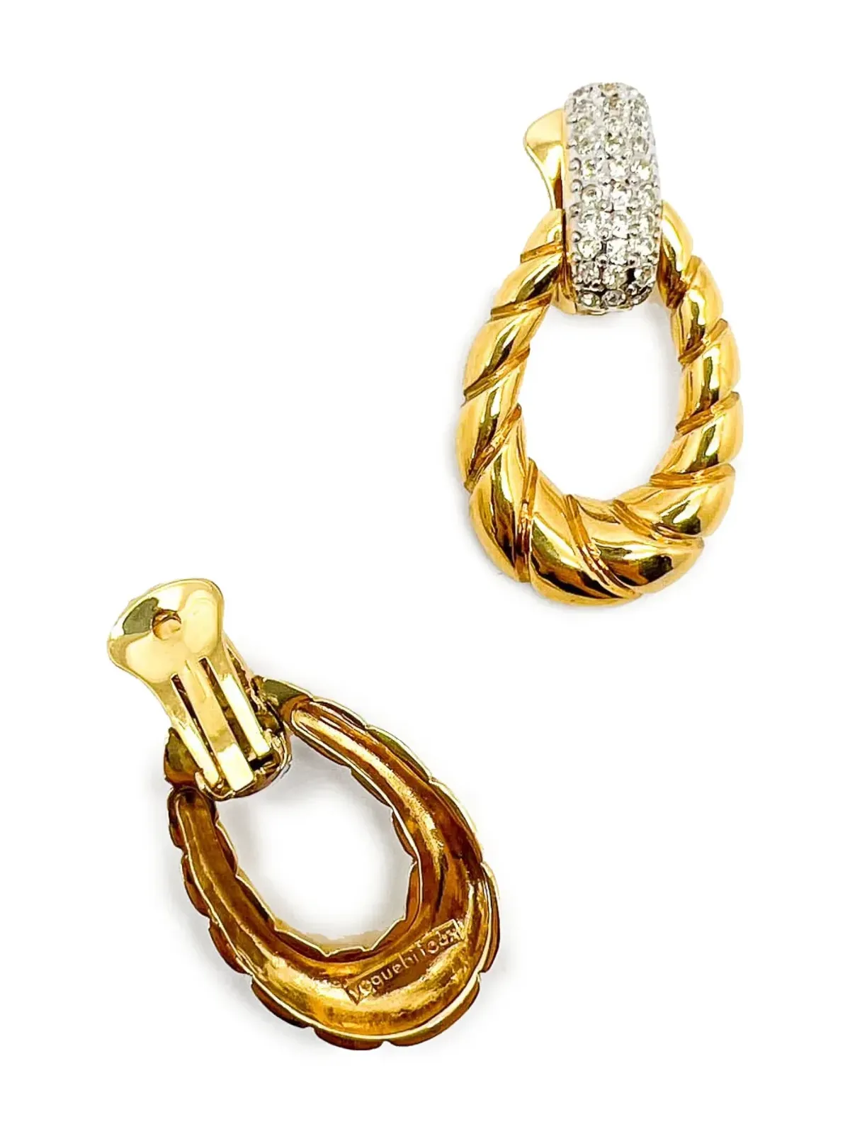 Jennifer Gibson Jewellery 1990年代ビンテージ ドアノッカーピアス クリップオン - ゴールド - 画像2