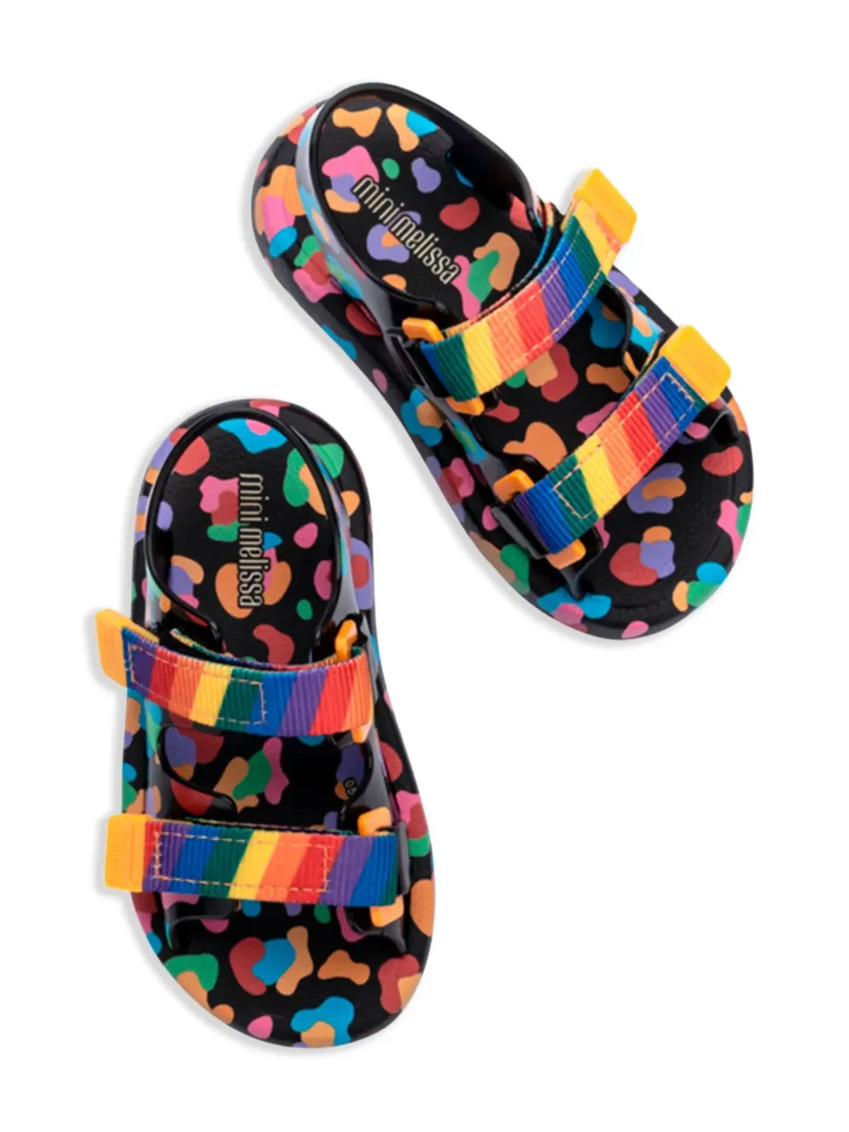 Mini Melissa ミックス ベビーサンダル ブラック - 画像4