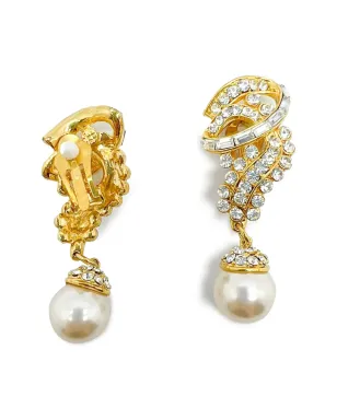 Jennifer Gibson Jewellery ダイアナ クリップオン イヤリング ビンテージ ゴールド - サムネイル2