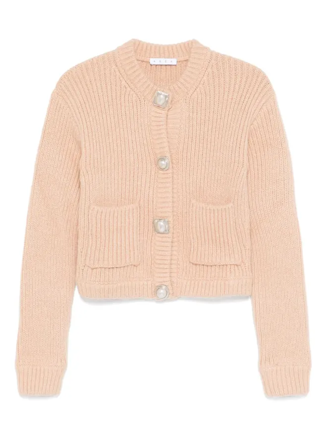 AREA AREA gemstone-button cardigan - Neutralsの商品画像