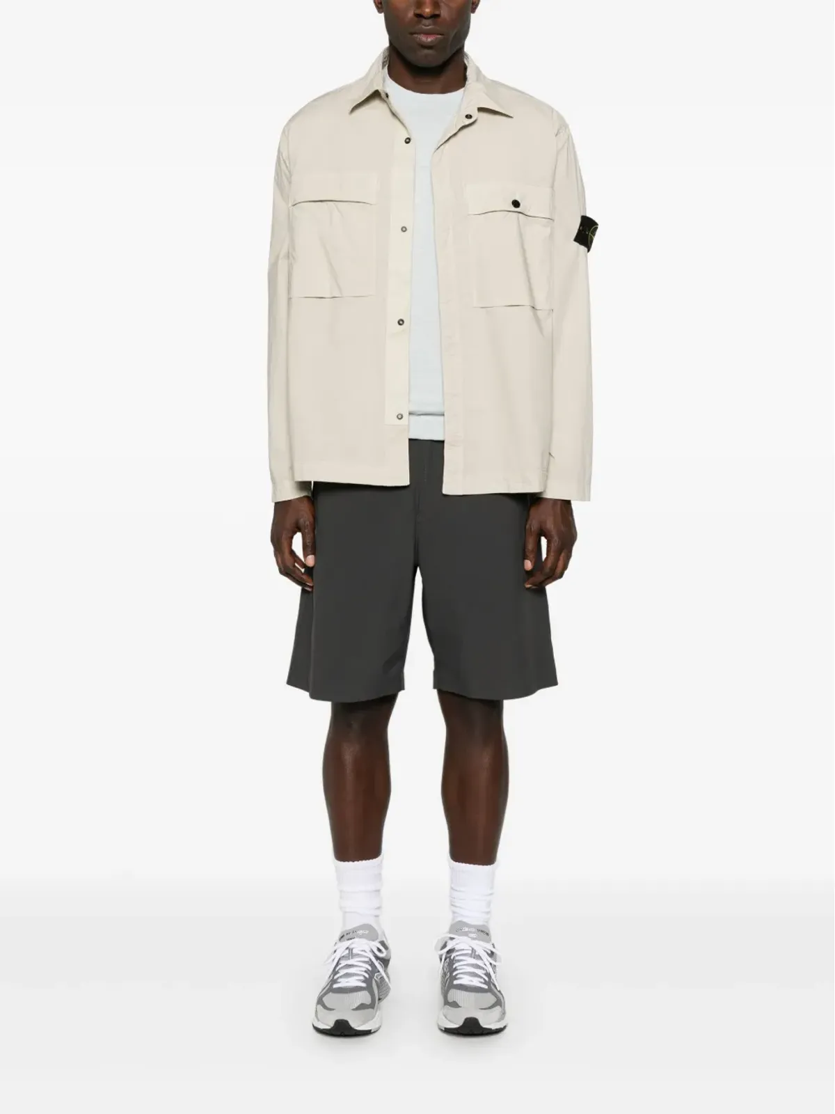 Stone Island コンパスバッジ オーバーシャツ - ニュートラルカラー - 画像2