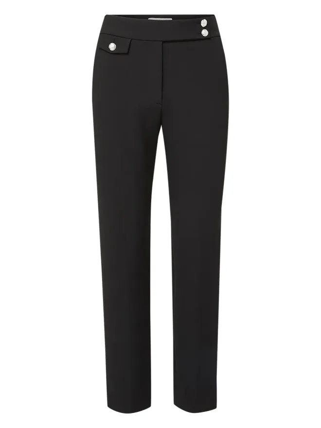 Veronica Beard Veronica Beard ボタンディテールパンツ ブラックの商品画像