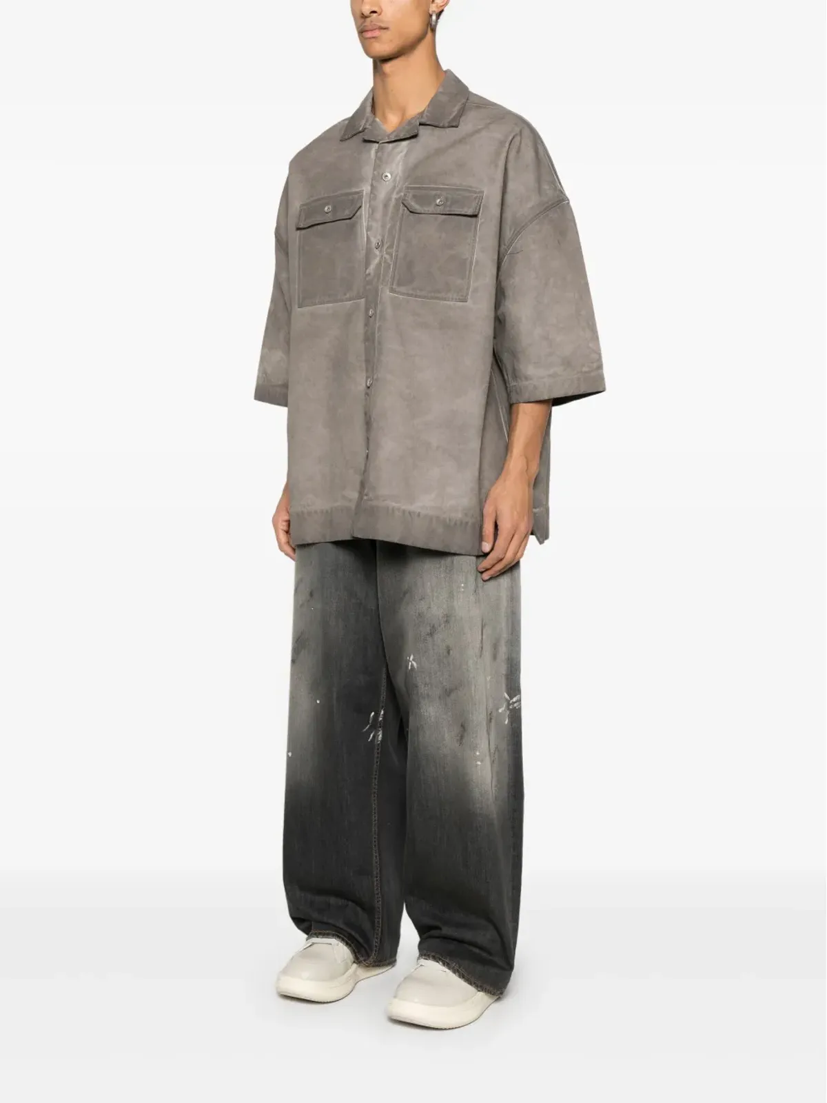 Rick Owens DRKSHDW マグナム トミー シャツ - グレー - 画像3