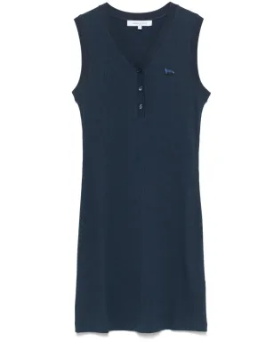 Maison Kitsuné ベビー・フォックスパッチ ミニドレス ブルー - サムネイル1