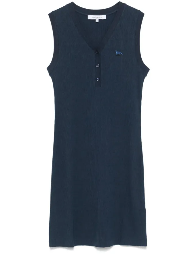 Maison Kitsuné Maison Kitsuné ベビー・フォックスパッチ ミニドレス ブルーの商品画像