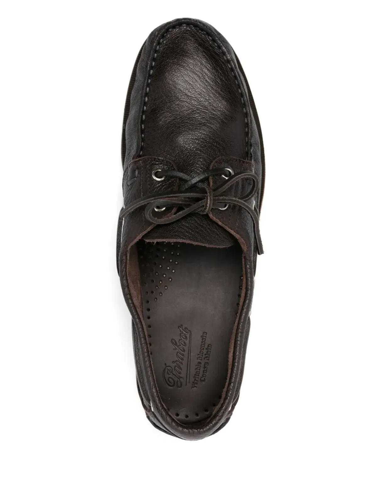 Paraboot レザー ボートシューズ - ブラウン - 画像4
