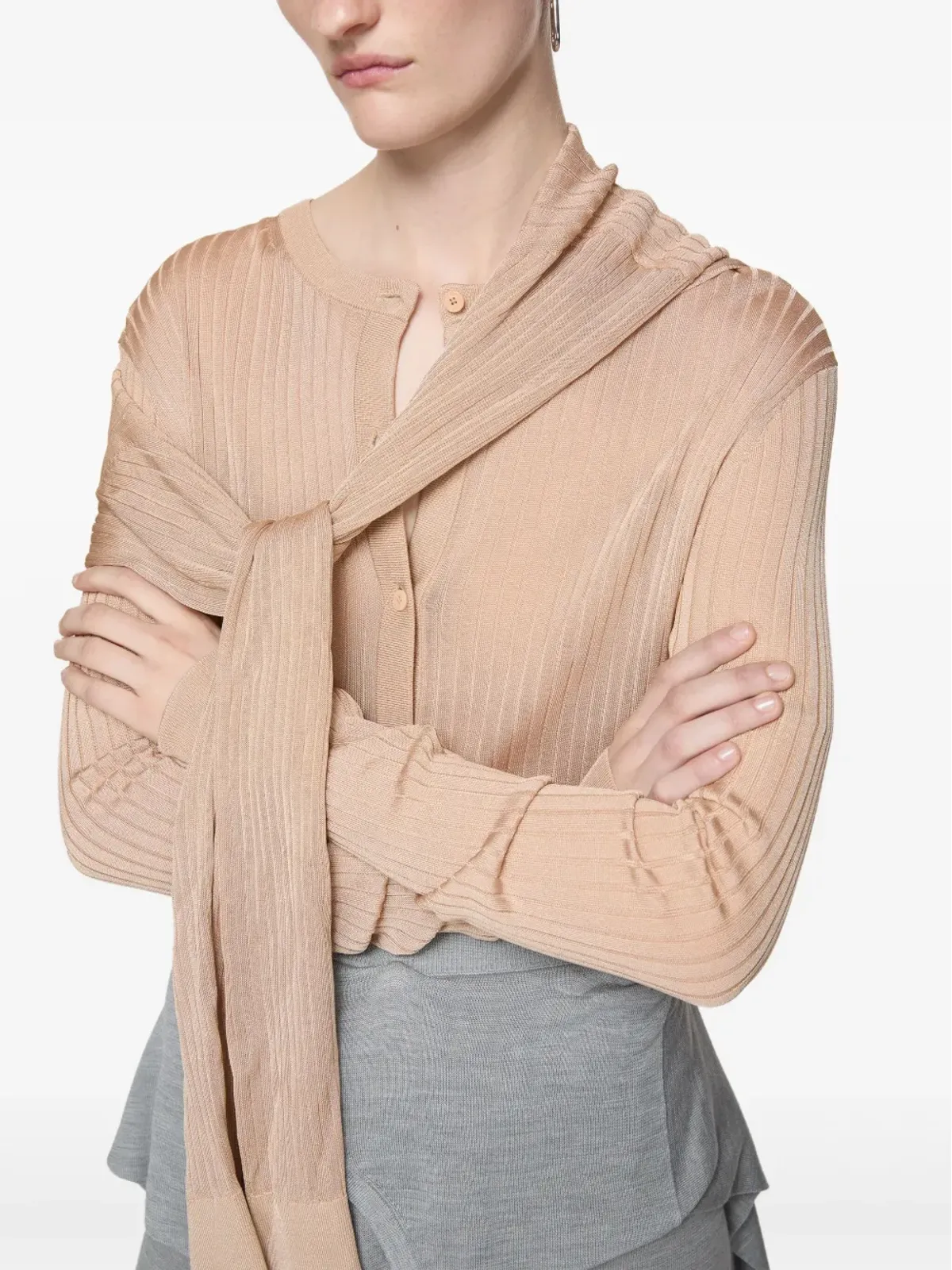 Acne Studios リブ編みカーディガン - 画像5