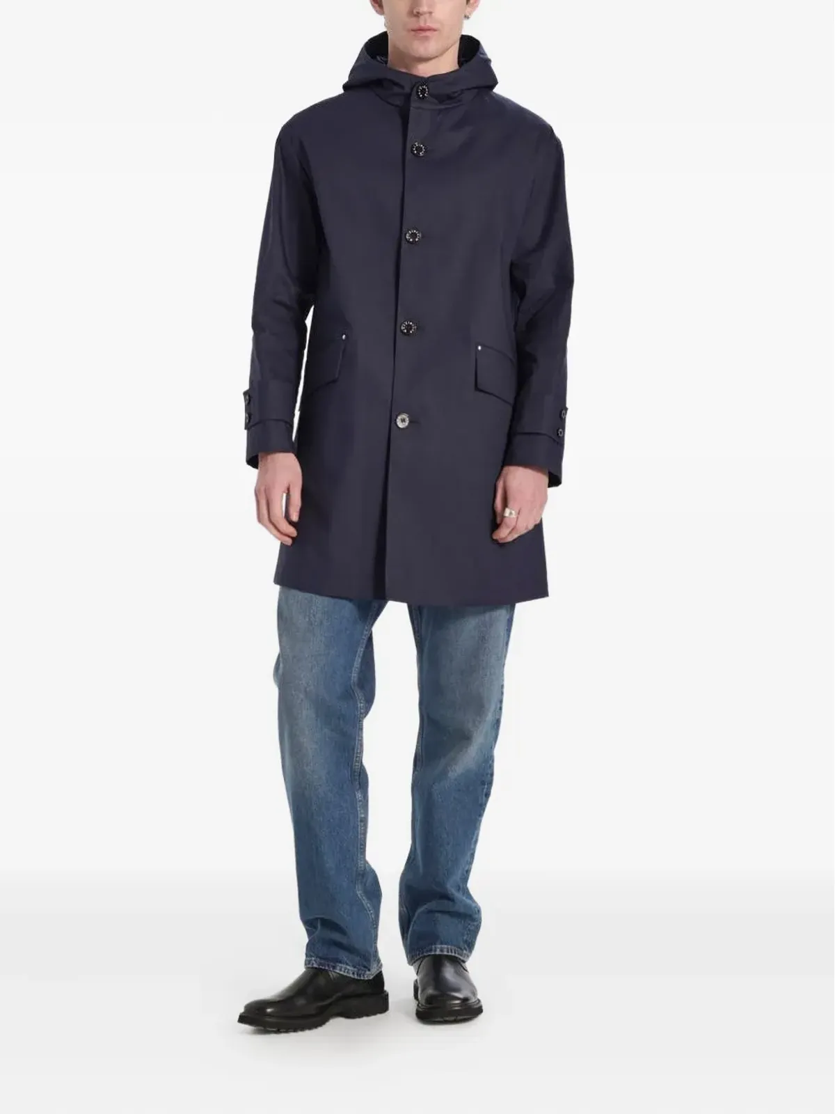 Mackintosh Humbie Raintec フード付きボタン留めコート - Blue - 画像2