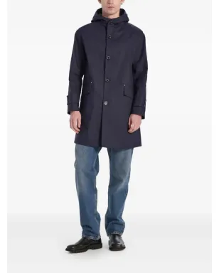 Mackintosh Humbie Raintec フード付きボタン留めコート - Blue - サムネイル2