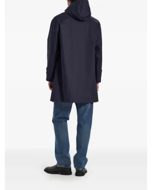 Mackintosh Humbie Raintec フード付きボタン留めコート - Blue - サムネイル4