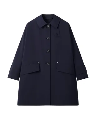 Mackintosh Humbie ボタンアップコート（ブルー） - サムネイル1