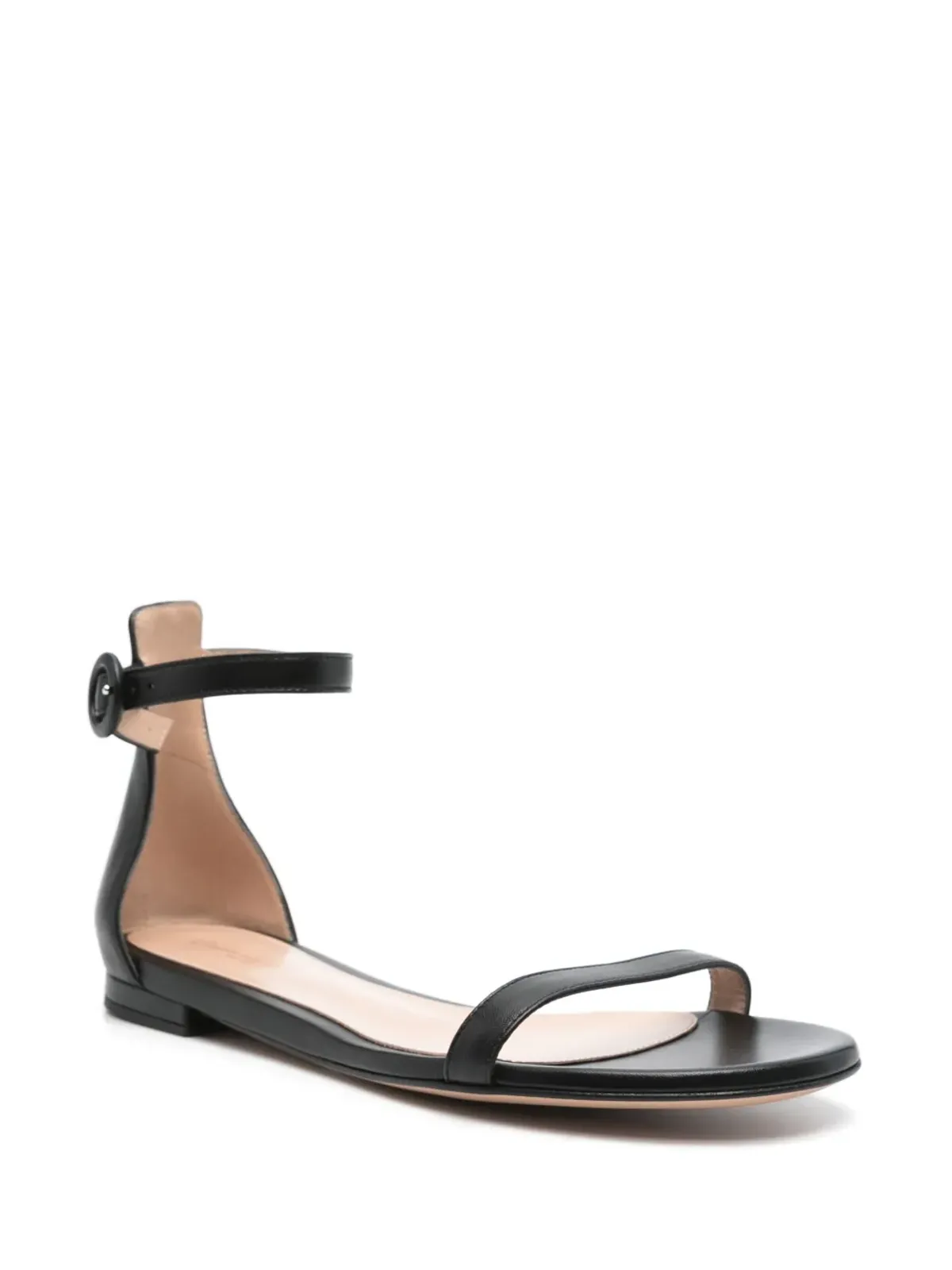 Gianvito Rossi レザー フラットサンダル - ブラック - 画像2