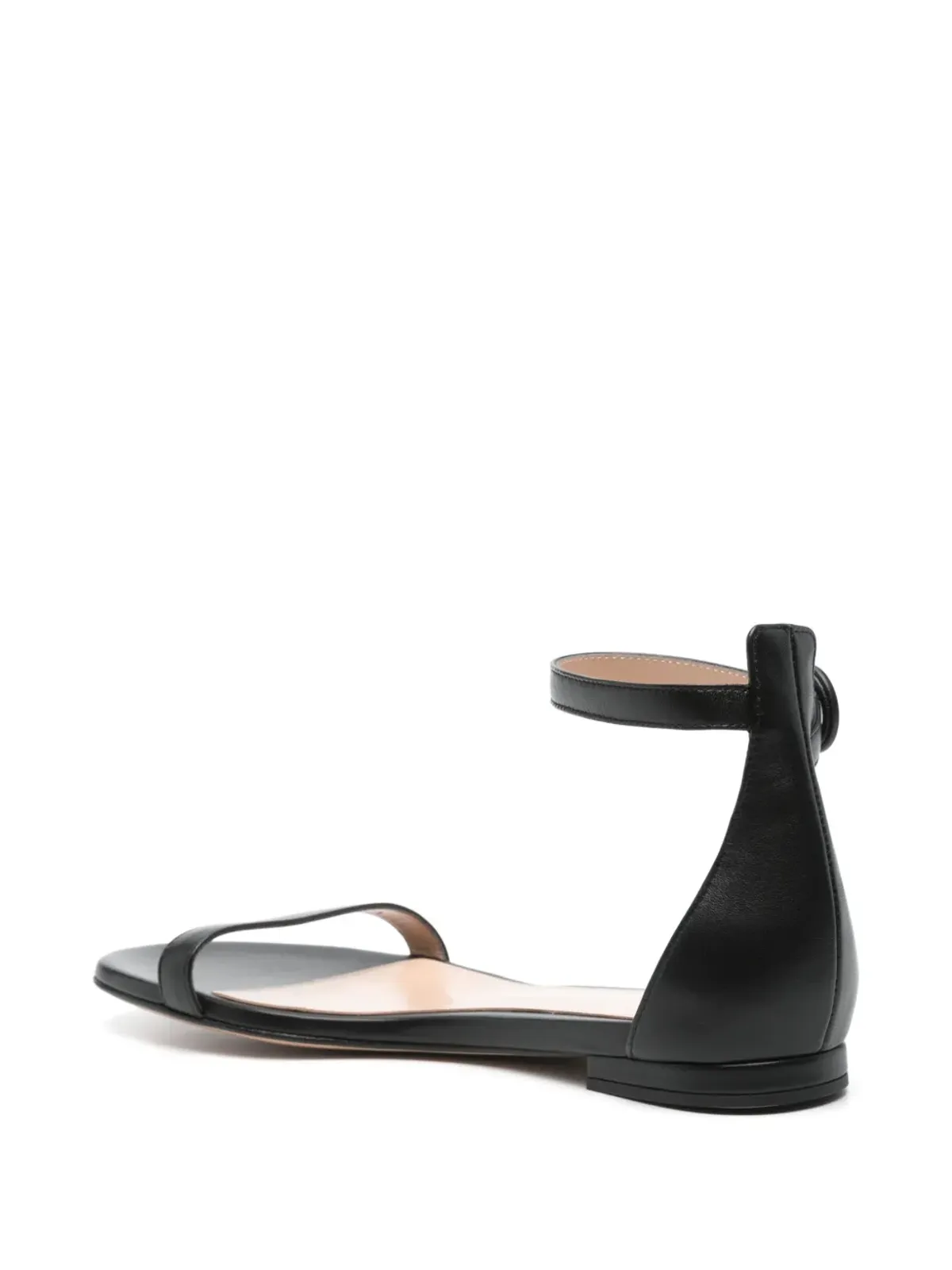 Gianvito Rossi レザー フラットサンダル - ブラック - 画像3