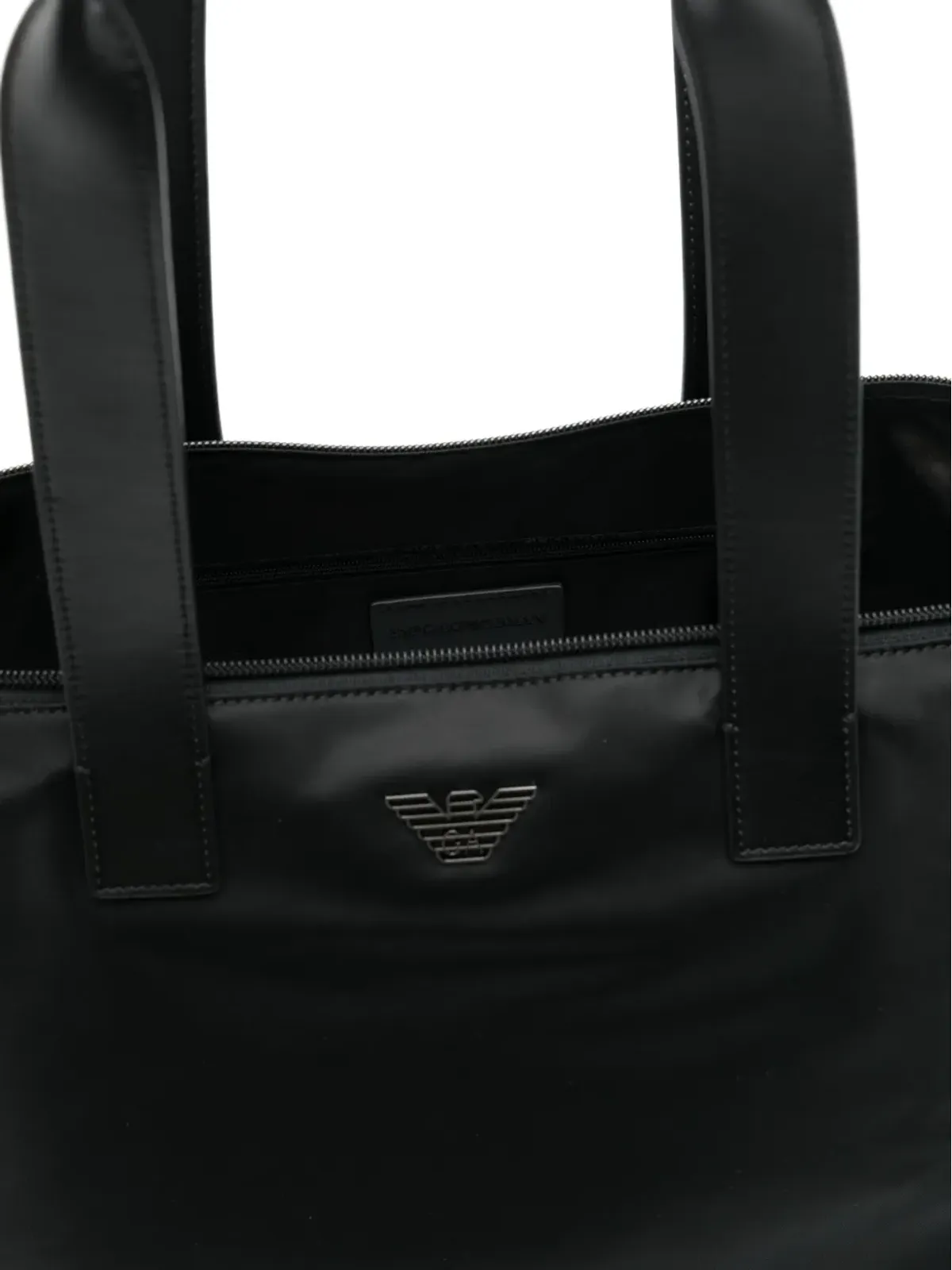 Emporio Armani 大型 ASV トートバッグ - ブラック - 画像5