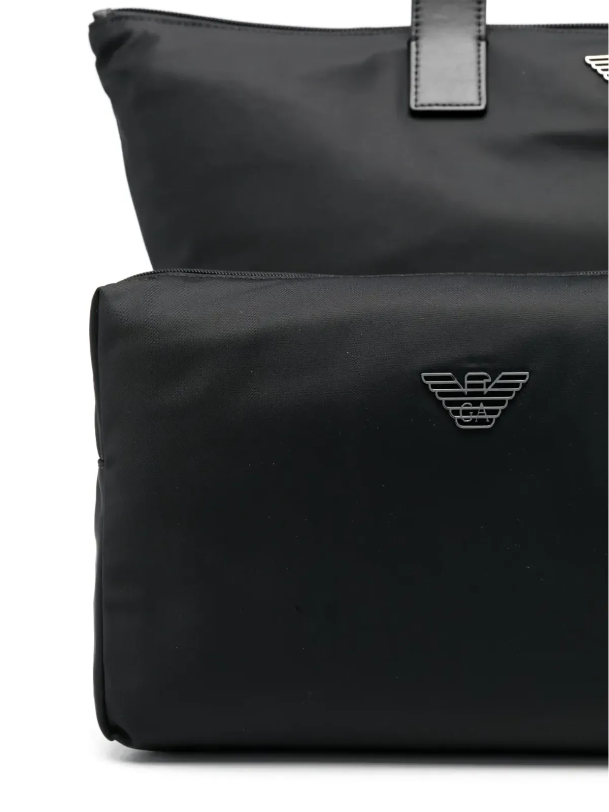 Emporio Armani 大型 ASV トートバッグ - ブラック - 画像4