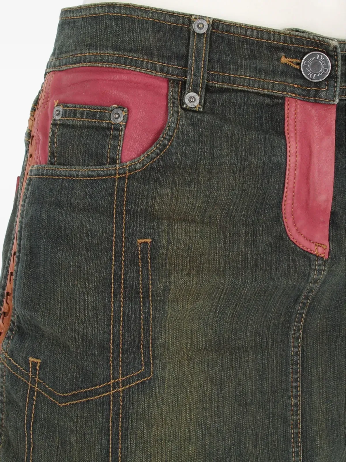 Christian Dior ビンテージ 2000年代 デニムスカート グレー - 画像3