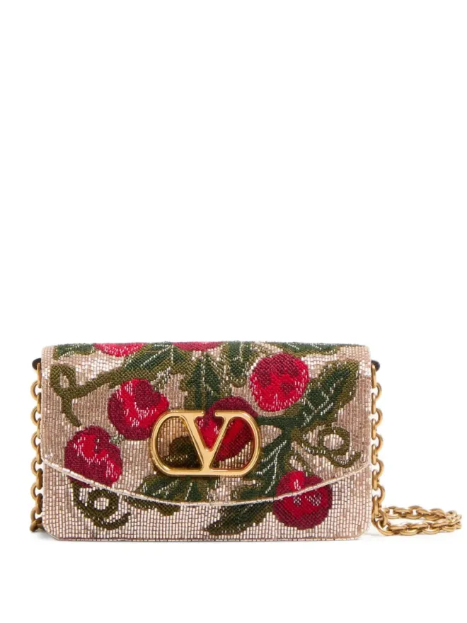 Valentino Garavani Valentino Garavani ヴァレンティノ・ガラヴァーニ Vain Cherryfic 刺繍クラッチバッグの商品画像
