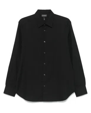 Emporio Armani ロゴジャカード シャツ - ブラック - サムネイル1