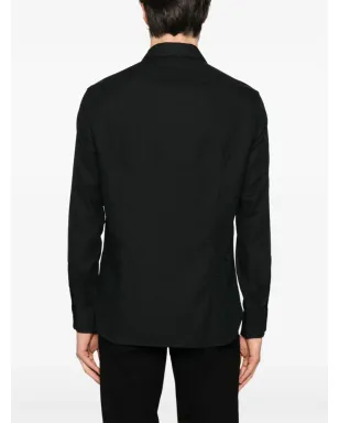 Emporio Armani ロゴジャカード シャツ - ブラック - サムネイル4