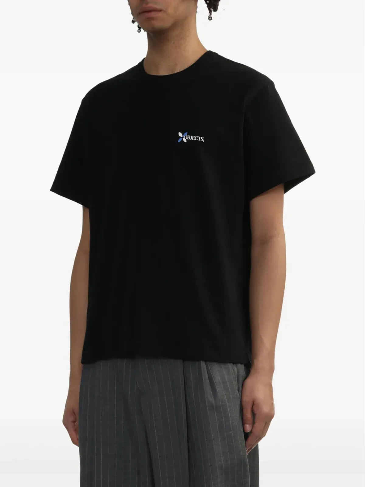 KHOKI テキストプリント Tシャツ ブラック - 画像3