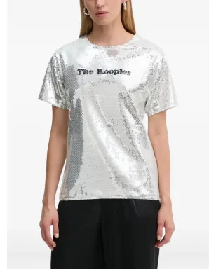 The Kooples スパンコール装飾の半袖Tシャツ - シルバー - サムネイル1