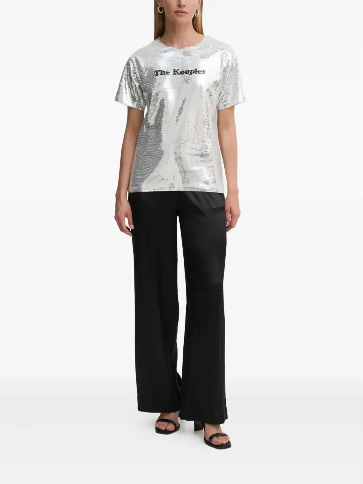 The Kooples スパンコール装飾の半袖Tシャツ - シルバー - 画像2