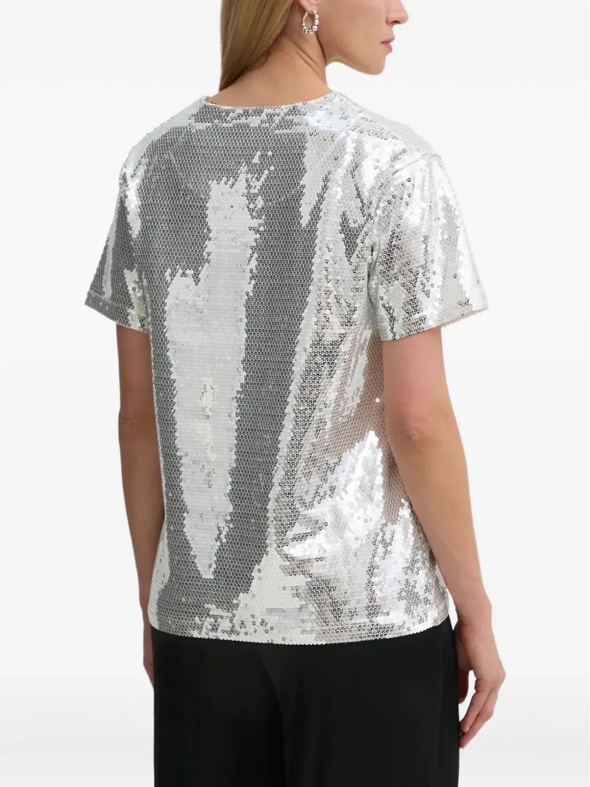 The Kooples スパンコール装飾の半袖Tシャツ - シルバー - 画像3