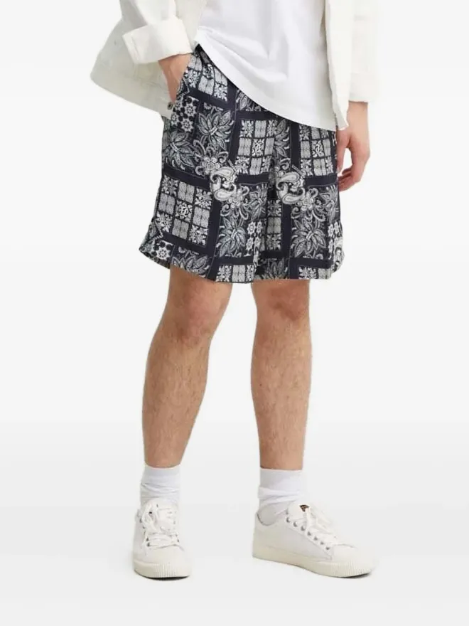 The Kooples The Kooples ペイズリーパターンのショートパンツ - ブルーの商品画像