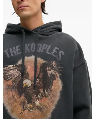 The Kooples イーグルグラフィック フーディ グレー - サムネイル4