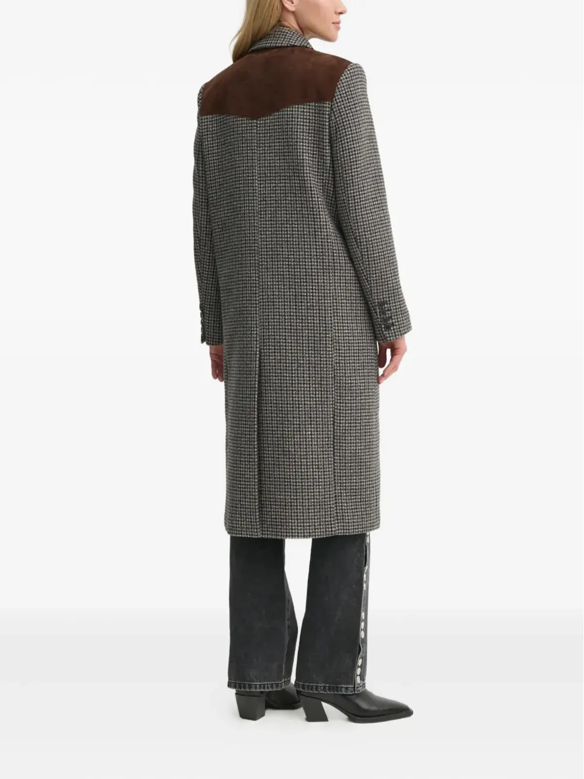 The Kooples ハウンドトースト柄のシングルブレストコート グレー - 画像3