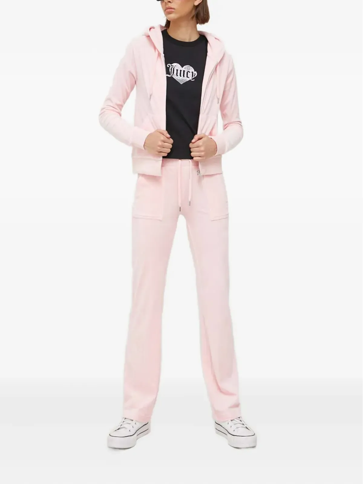 Juicy Couture ドローストリング付きパッチポケットパンツ - ピンク - 画像2