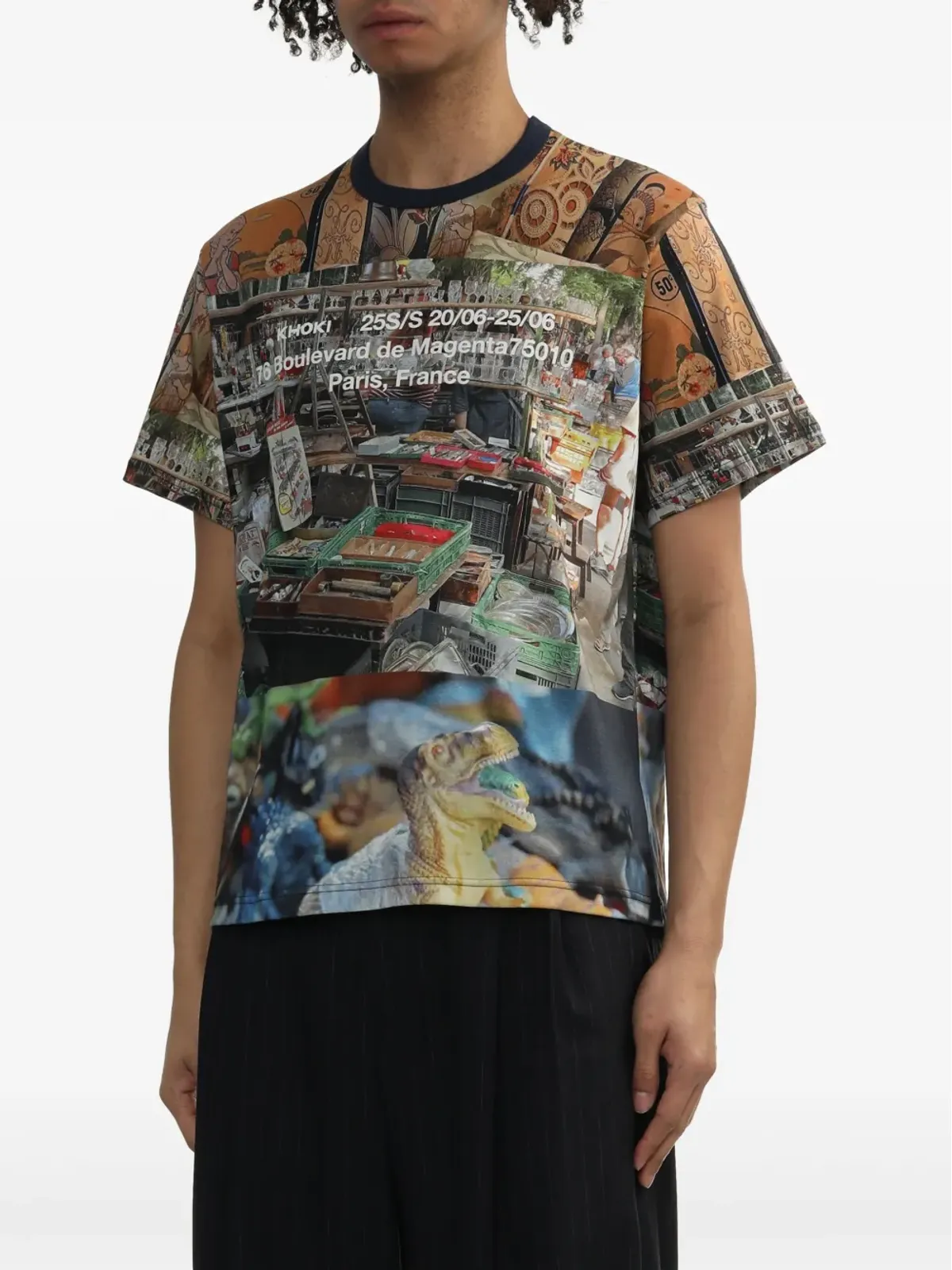 KHOKI グラフィックプリントTシャツ - グリーン - 画像3