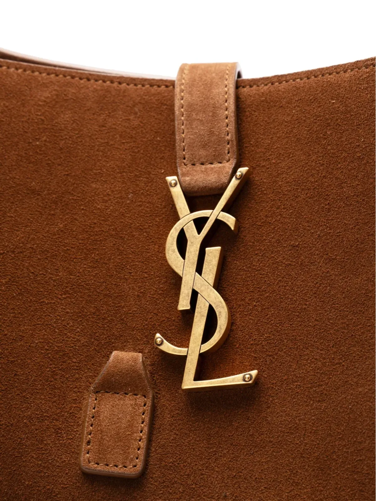 Saint Laurent Le 5 À 7 バケットバッグ ブラウン - 画像5