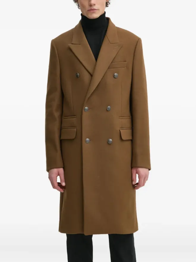 The Kooples The Kooples ダブルブレストピークラペルコートの商品画像