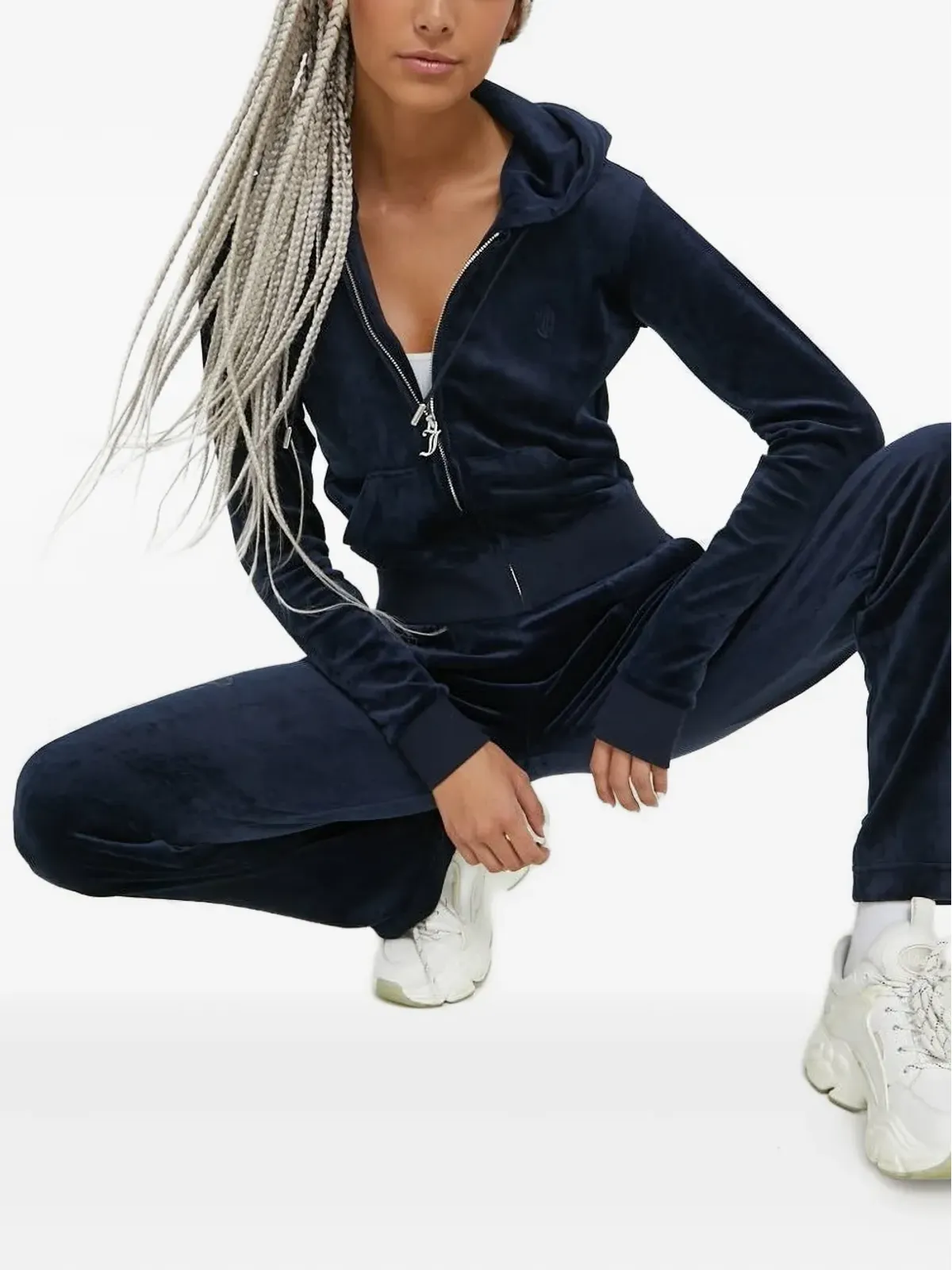 Juicy Couture ベロア ポケット付き トラックパンツ - ブルー - 画像2