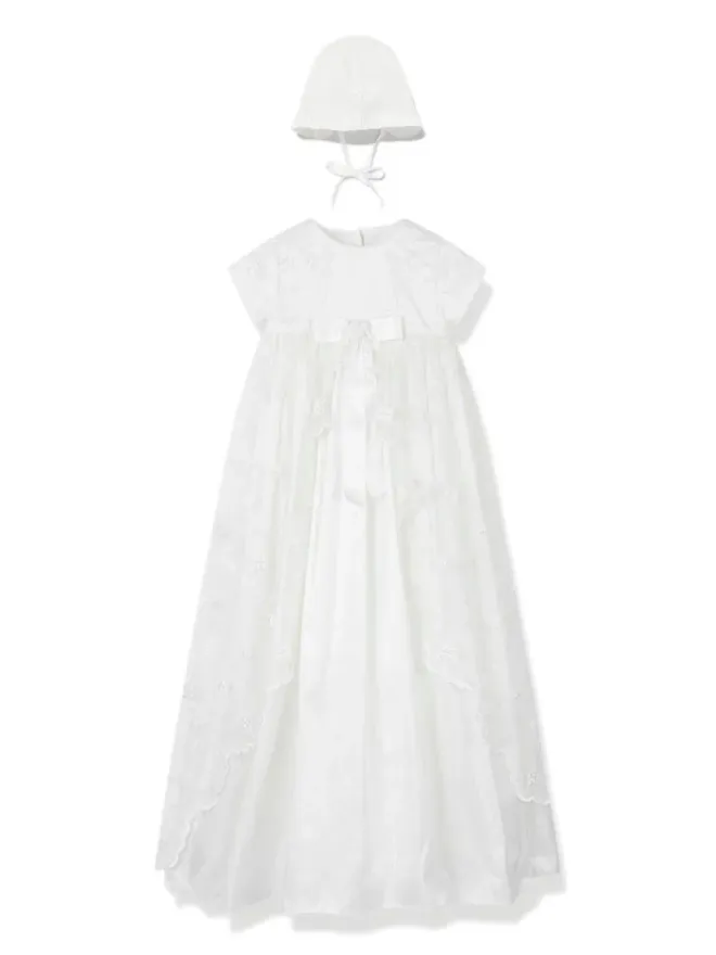 Sarah Louise Sarah Louise レースディテールの洗礼式ドレスとボンネットセットの商品画像